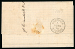 1878 (20 Aug.) Folded letter sheet franked with Great Britain 2½d, Plate 11 (lettered FA), neatly tied by the barred numeral "942" with LARNACA/AU.20.78 circular datestamp on the reverse. Addressed to Beyrouth, with BRIT
