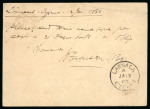 1880 (12 Jan.) Postal stationery card Great Britain 1d impression, cancelled by numeral "975" and LIMASSOL/12.1.1880 cds alongside, addressed to Edinburgh, Scotland. Cyprus did not issue its own postal stationery cards u