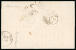 1881 CC 1pi rose, two singles, neatly tied by barred numeral "942" and LARNACA A/SP.11.81/CYPRUS cds, on 1881 folded lettersheet to Trieste, arrival bs, very fine and scarce.