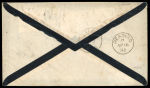 1881 CC 2pi blue, single, neatly tied by barred numeral "969", with NICOSIA B/AP.3.82/CYPRUS cds alongside, on mourning envelope to Reading, England, arrival bs, very fine and a scarce single franking.