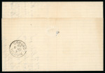 1882 (4 Sept.) Folded lettersheet from Larnaca to Nicosia, bearing 1882 CA ½ on ½pi emerald-green, neatly tied by LARNACA squared-circle datestamp