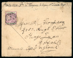 1897 Soldier's concessional letter to Norfolk, England, franked with a 1882 CA 30pa adhesive, cancelled by POLYMEDIA A/AP.9.97/CYPRUS cds and countersigned by the soldier's commanding Captain. Paying the soldiers' conces