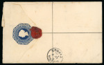 1901 (21 June) 2pi Size G registration envelope to Nicosia, uprated with 1/2pi green and carmine adhesive tied by squared circle of LEFKONIKO A/JU.21.01/CYPRUS ds. Arrival marking on reverse. Scarce village cancel.