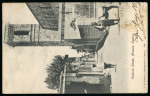 1904-10 MCA 1/2pi green and carmine, on picture postcard to France tied by MYRTOU/RURAL SERVICE hs, an important and extremely rare village Rural Service marking. Apparently unique.