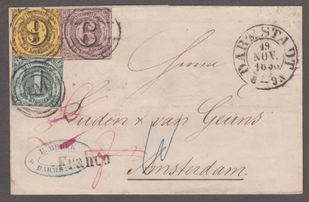 Stamp of Germany » Germany Collections and Large Lots 1590-1870s, German States collection of stamps and postal history written up in three albums with better Thurn & Taxis and Prussia