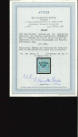 Stamp of Ireland » 1922-23 Thom Three-Line Overprints (T47-T61) 10d turquoise, mint single, showing broken frameline plate variety on basic stamp (Row 9, Stamp 1), thins, a scarce error, cert. Hamilton-Bowen (1993)