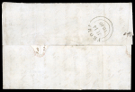 1840 1d black pl.2 PC/QE, three vertical pairs forming a reconstructed block of six, partially tied on large part entire from Frome
