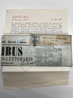 Stamp of Italian States » Naples Undated 1860s newspaper front to Curato .