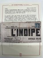 Stamp of Italian States » Naples 1861 1/2t Savoy Cross on newspaper