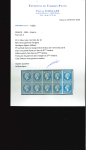 Stamp of France » Empire 1853-1862 1854, Empire 20c bleu YT n° 14A (type I) en bloc de