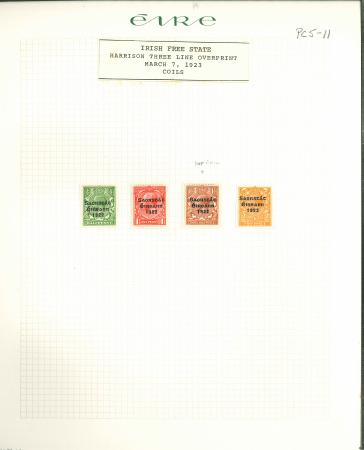 Stamp of Ireland » 1923 Harrison Coils Overprints (T62-65) 1/2d to 2d attractive selection of mint coils neatly