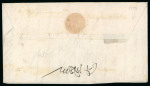 Calcutta 21 Feb. 1814, sent via Batavia and struck by two Batavia double-circle handstamps.