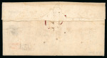 1802, VOC 5 stuiver postmark type II in red on folded