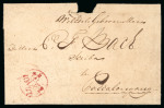 1805 (?), VOC 10 stuiver postmark in red (WdB 6b) on letter.