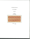 1864, 10 cent plate proof block of ten, on very thin paper. A major rarity in superb condition.