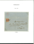 1864, 10 cent red on letter sent to the Assistent Resident
