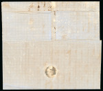 1864, 10 cent red on folded letter sent from sub-post office Bodjonegoro.