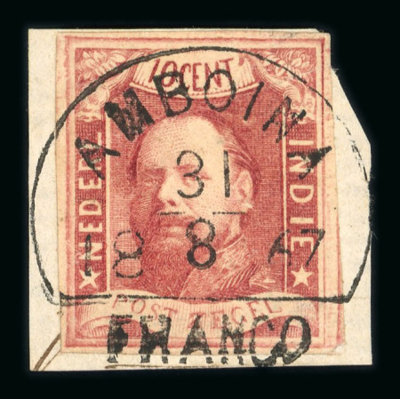 Amboina. 1864, 10 cent red with good, even margins.