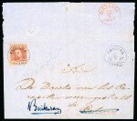Amboina. 1864, 10 cent red on letter from Amboina to Batavia.