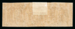 Bandjermasin. 1864, 10 cent red strip of three