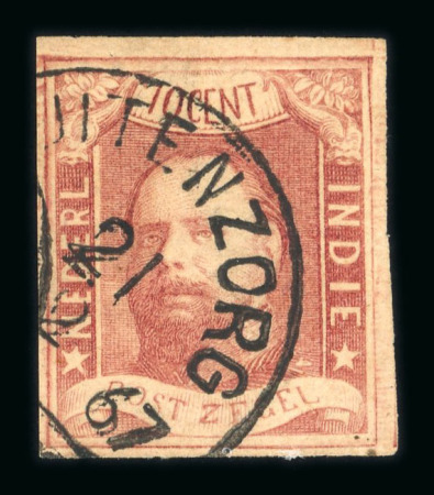 Buitenzorg. 1864, 10 cent red with wide margins on all sides.