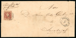 Makassar. 1864, 10 cent red on letter from Makassar. Money order. Top rarity.