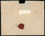 Muntok. 1864, 10 cent red on folded letter from Muntok