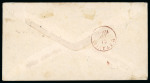 Padang. 1864, 10 cent red on envelope from Padang to Batavia