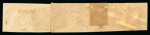 Palembang. 1864, 10 cent red a re-joined strip of six.