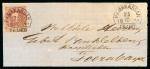 Pamakassan. 1864, 10 cent red on folded letter from Pamakassan on Madura Island.