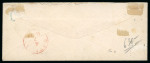 Soerabaija. 1864, 10 cent red on miniature envelope. Excellent stamp.