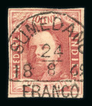 Sumedang. 1864, 10 cent red pos. 81, with good to wide margins. Excellent postmark.