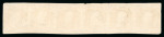 Ternate. 1864, 10 cent red strip of six, with clear