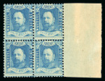 1868 Plate proof 10 cent Willem III in blue, block of four. Full original gum.
