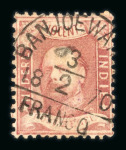 Banjoewangie. 1868, 10 cent red with flawless perforation. Rare postmark.