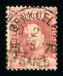 Benkoelen. 1868, 10 cent red with excellent perforation. Excellent cancel, about 5 known.
