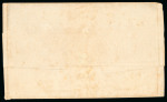 Benkoelen. 1868, 10 cent red on folded letter sent locally. Only known.