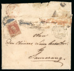 Djokjokarta. 1868, 10 cent red on folded letter sent from Djokjokarta to Samarang