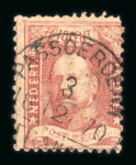 Passoeroean. 1868, 10 cent red with very good perforation.
