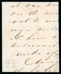 Pekalongan. 1868, 10 cent red, block of nine on piece, largest block known.