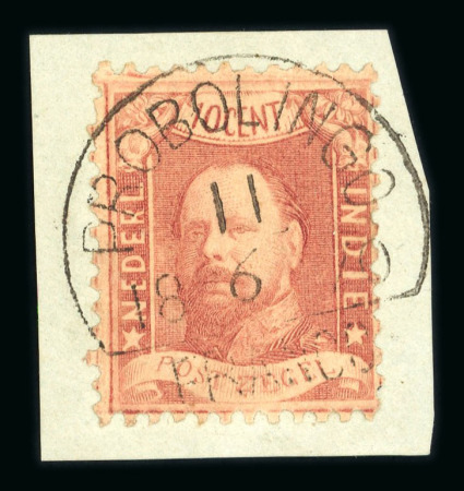 Probolingo. 1868, 10 cent red with excellent perforation and perfect postmark - rare.