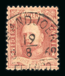 Tjiandjoer. 1868, 10 cent red with excellent perforartion. Excellent postmark; 4 known.