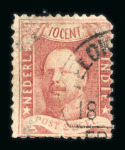 Telokbetong. 1868, 10 cent red with good perforation