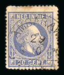 Ambarawa. 1870, 20 cent blue with well-placed Ambarawa