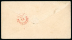 Ambarawa. 1870, 10 cent brown on fresh envelope sent 22.10 1873. Latest recorded use.