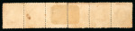 Batavia. 1870, 50 cent red horizontal strip of six