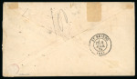 Batavia. 1870, two 50 cent red on very attractive envelope