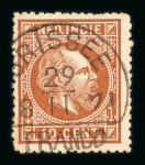 Grissee. 1870, 10 cent brown with Grissee half-round franco postmark 29.11 1871