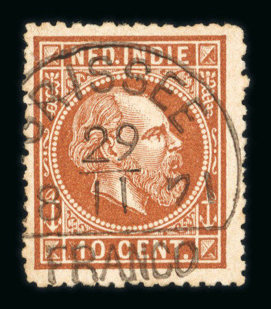 Grissee. 1870, 10 cent brown with Grissee half-round franco postmark 29.11 1871