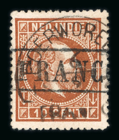 Poerworedjo. 1870, 10 cent brown with Poerworedjo half-round